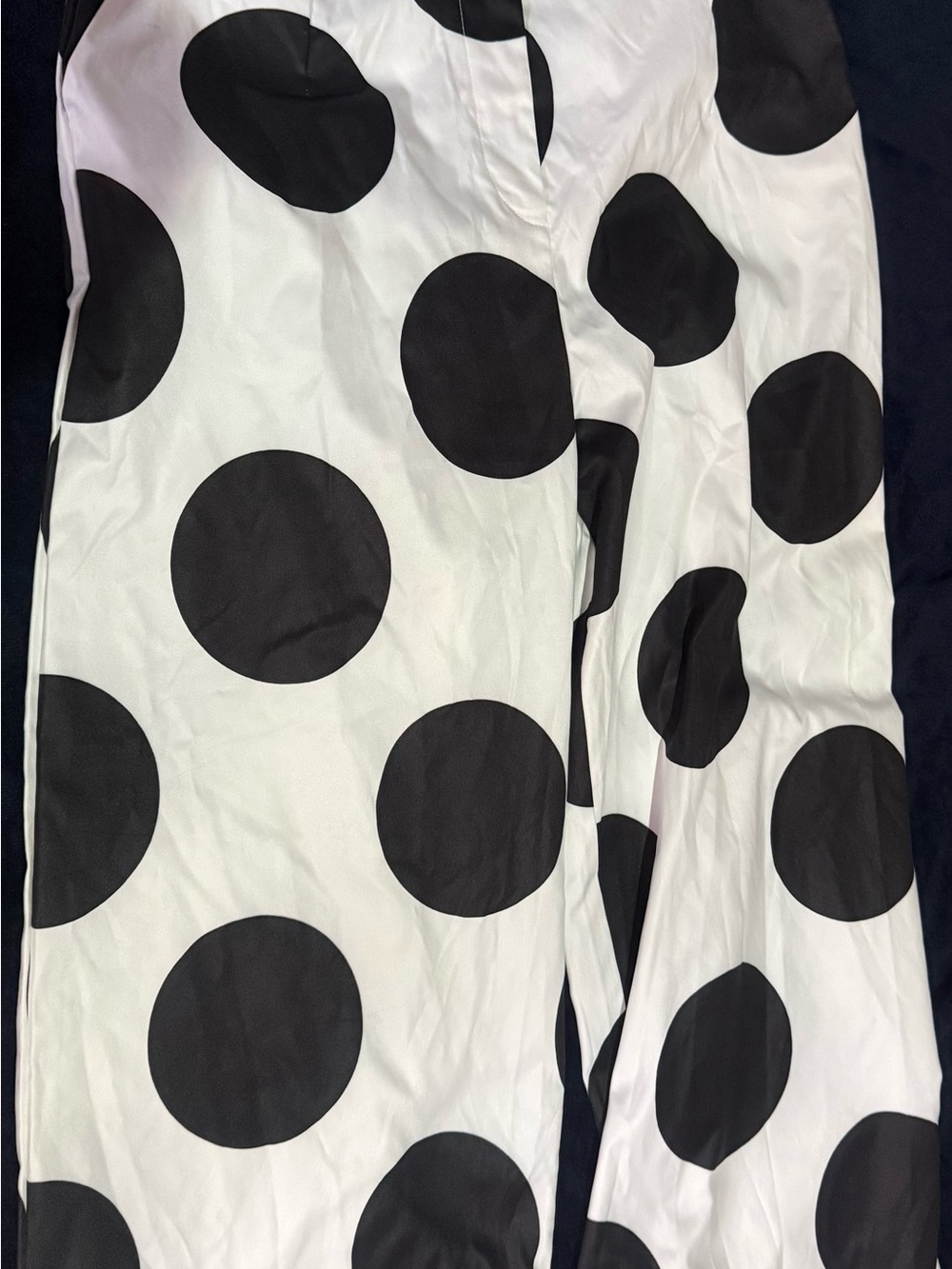 Black & White Polka Dot Boot Cut Pants